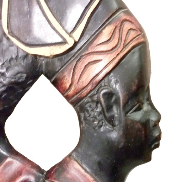 Vintage African Sculptural Wall Hanging , Home Decor, African Wood Carving, Art - Picture 11 of 16